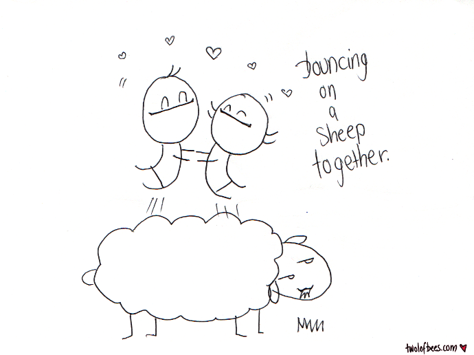 6 Jul 13 - Bouncing on Sheep