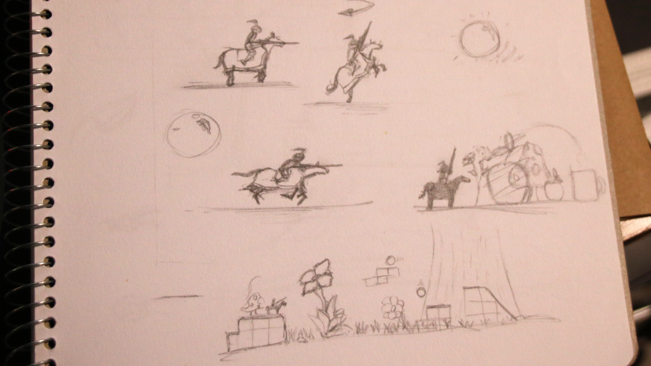 Some concept sketches for Tiny Knight Adventure